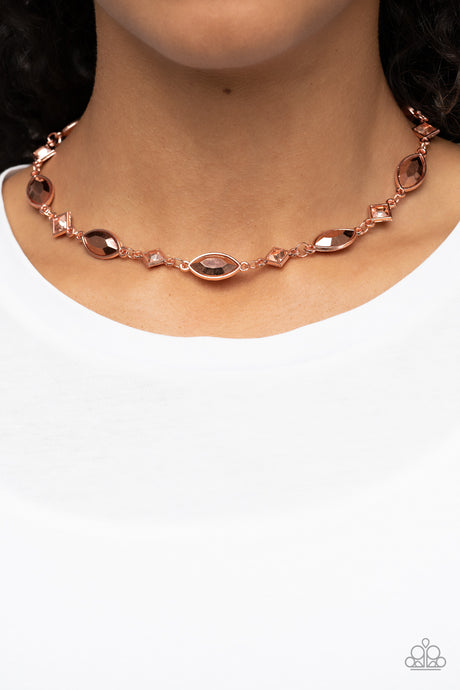 Paparazzi ~ Prismatic Reinforcements ~ Copper Necklace Set