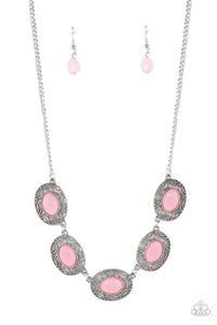Paparazzi ~ Sunshiny Shimmer ~ Pink Necklace Set