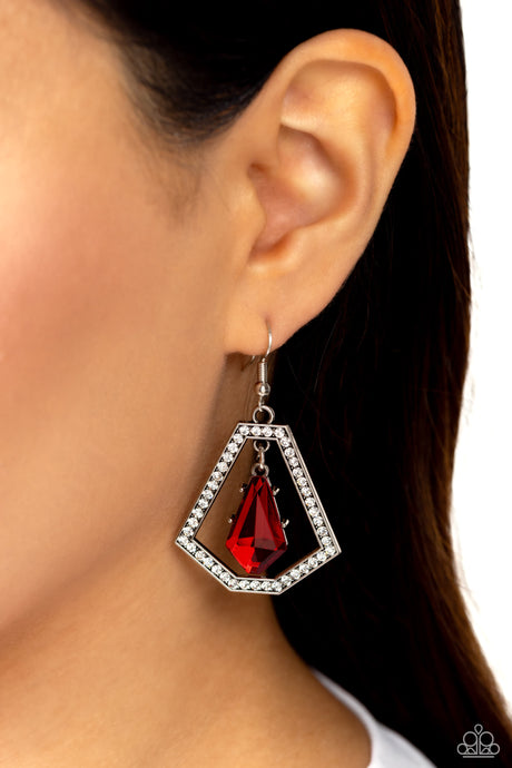 Paparazzi ~ Poshly Photogenic ~ Red Earrings