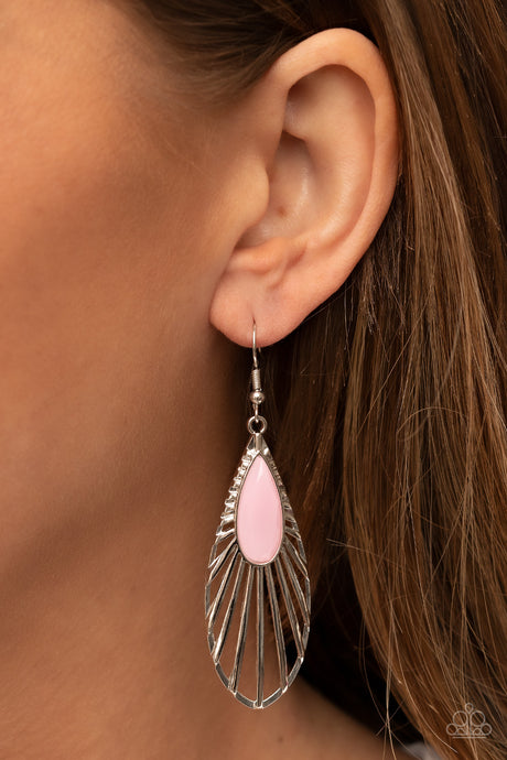 Paparazzi ~ WING-A-Ding-Ding ~ Pink Earrings