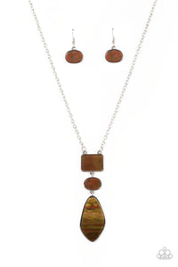 Paparazzi ~ Hidden Cove ~ Brown Necklace Set