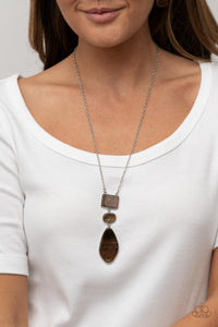 Paparazzi ~ Hidden Cove ~ Brown Necklace Set