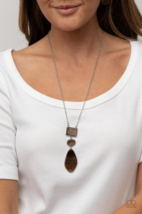 Paparazzi ~ Hidden Cove ~ Brown Necklace Set