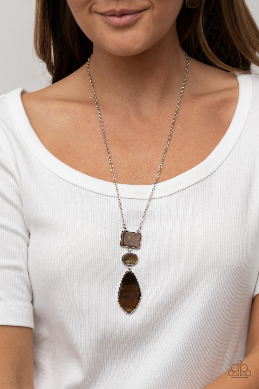Paparazzi ~ Hidden Cove ~ Brown Necklace Set