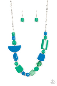 Paparazzi ~ Tranquil Trendsetter ~ Green Necklace Set