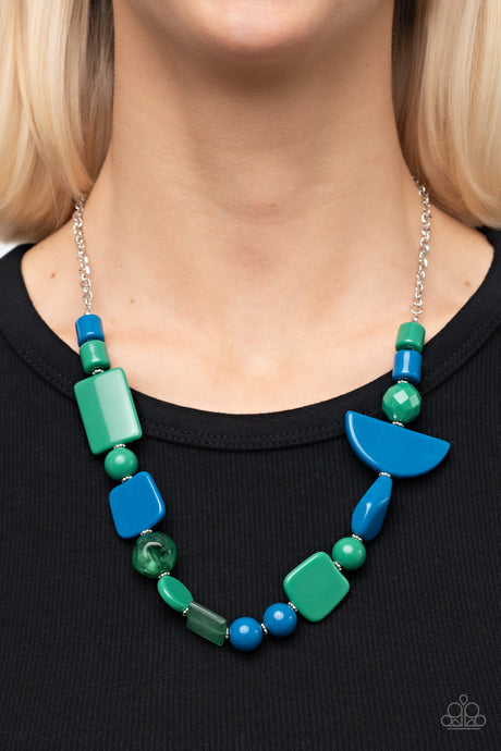 Paparazzi ~ Tranquil Trendsetter ~ Green Necklace Set