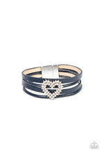 Load image into Gallery viewer, Paparazzi ~ Wildly in Love ~ Blue Urban Bracelet with  Magnetic Closure