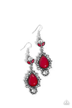 Load image into Gallery viewer, Paparazzi ~ SELFIE-Esteem ~ Red Earrings