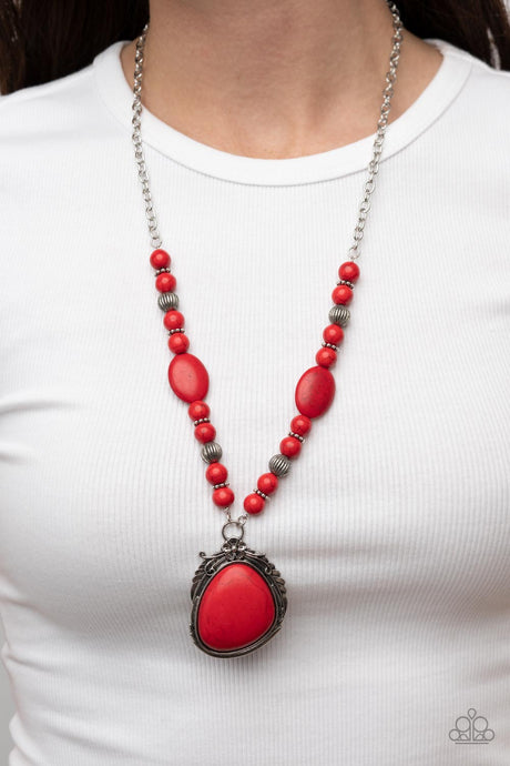 Paparazzi ~ Southwest Paradise ~ Red Necklace Set
