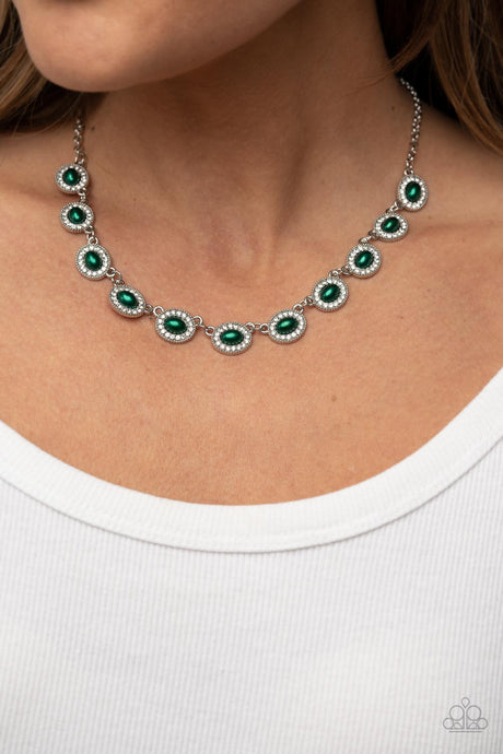 Paparazzi ~ Modest Masterpiece ~ Green Necklace and Bracelet Set