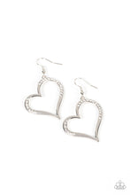 Load image into Gallery viewer, Paparazzi ~ Tenderhearted Twinkle ~ White Heart Earrings