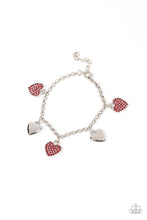 Load image into Gallery viewer, Paparazzi ~ Lusty Lockets ~ Red Charm Bracelet