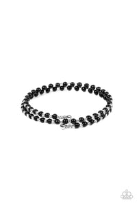 Paparazzi ~ Regal Wraparound ~ Black Bracelet