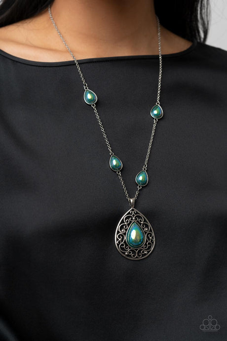 Paparazzi ~ Magical Masquerade ~ Green Necklace Set
