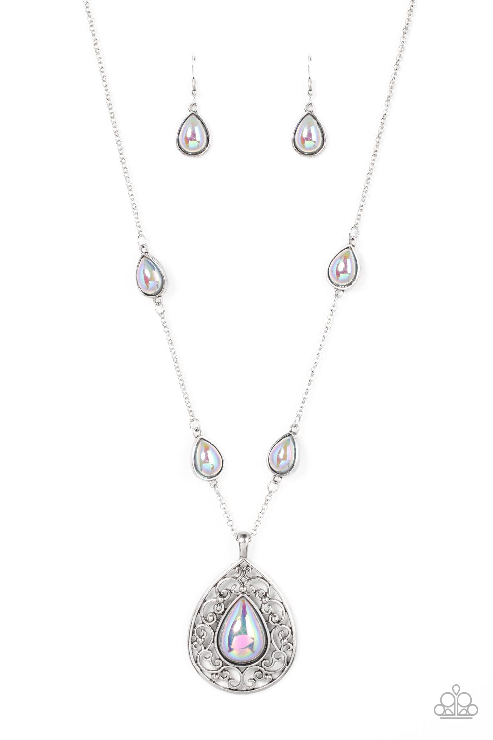 Paparazzi - Magical Masquerade - Silver Necklace Set