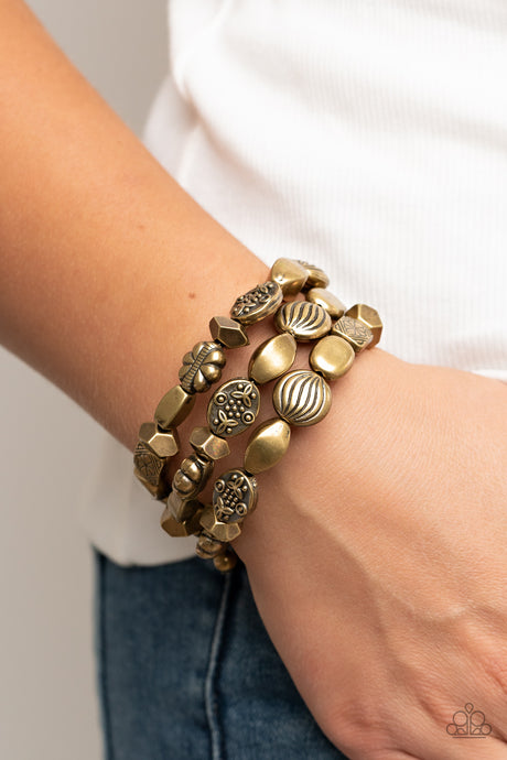 Paparazzi ~ Charmingly Cottagecore ~ Brass Infinity Wrap Style Bracelet