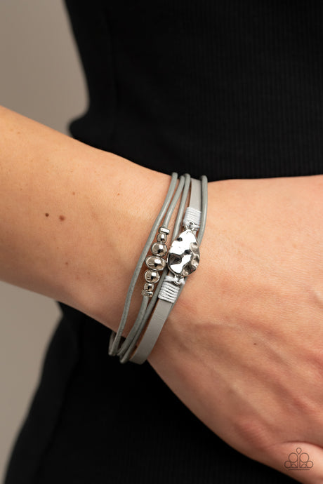 Paparazzi ~ Tahoe Tourist ~ Silver  Bracelet with Magnetic Closure