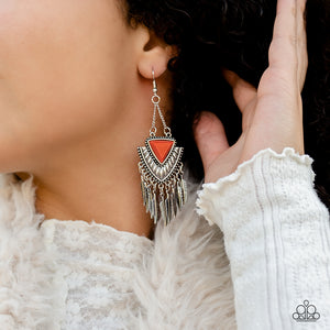 Paparazzi ~ Shady Oasis ~ Orange Earrings