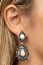 Load image into Gallery viewer, Paparazzi ~ Country Soul ~ White Clip-On Earrings - Klassy Jewelz Boutique