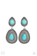 Load image into Gallery viewer, Paparazzi ~ Country Soul ~ Blue Turquoise Clip-On Earrings