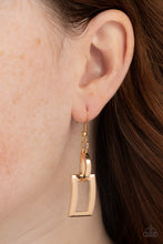 Load image into Gallery viewer, Paparazzi ~ Blazing Buckles ~ Gold Earrings