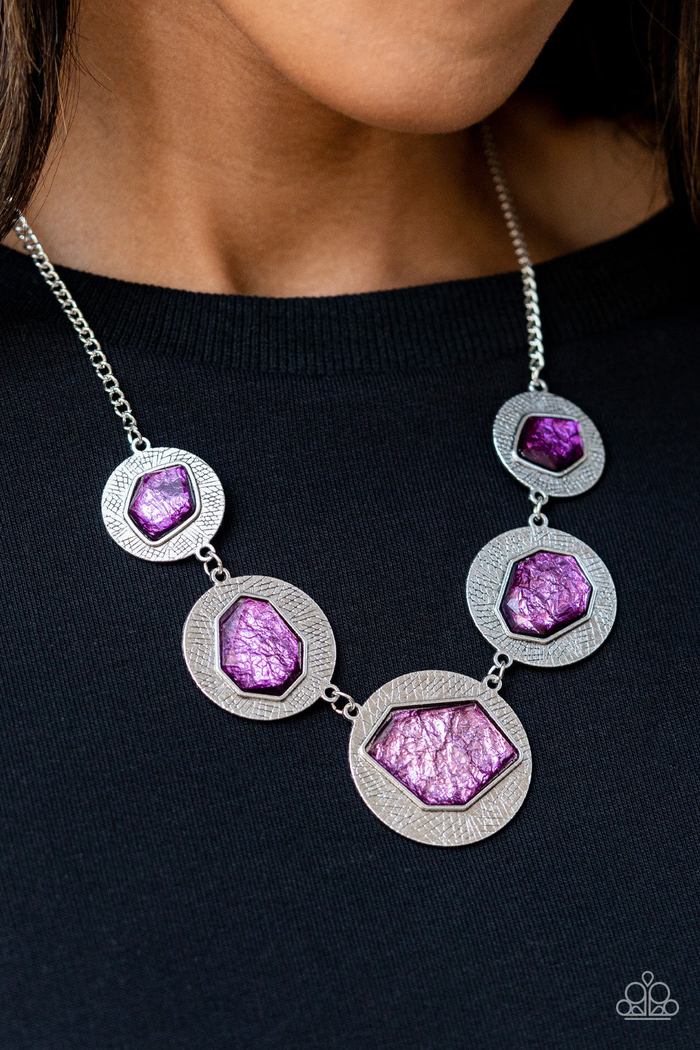 Paparazzi ~ Raw Charisma ~ Purple Necklace Set