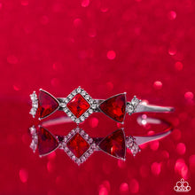 Load image into Gallery viewer, Paparazzi ~ Strategic Sparkle ~ Red Bangle Bracelet