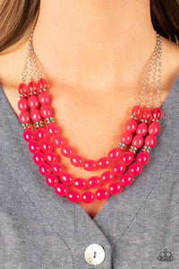 Paparazzi ~ Coastal Cruise ~ Pink Necklace & Bracelet Set