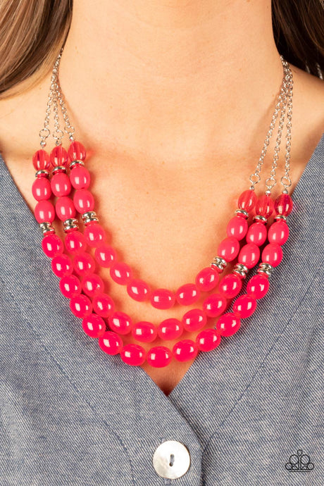 Paparazzi ~ Coastal Cruise ~ Pink Necklace & Bracelet Set