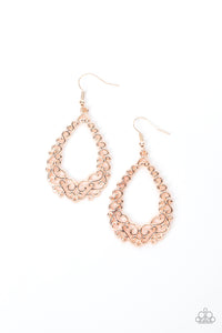Paparazzi ~ Granada Garland ~ Rose Gold Earrings