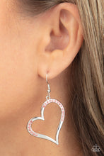 Load image into Gallery viewer, Paparazzi ~ Tenderhearted Twinkle ~ Pink Heart Earrings