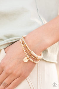 Paparazzi ~ Terraform Trendsetter ~ Gold Bracelets (Fashion Fix Exclusive)