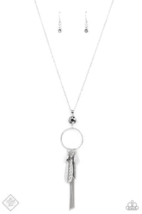 Paparazzi ~ Tastefully Tasseled ~ Silver Necklace Set (Fashion Fix Exclusive)