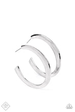 Load image into Gallery viewer, Paparazzi ~ Learning Curve ~ Silver Hoop Earrings (Fashion Fix Exclusive)