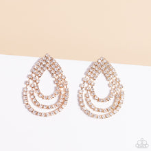 Load image into Gallery viewer, Paparazzi ~ Take a POWER Stance ~ Gold Earrings