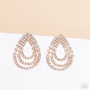 Paparazzi ~ Take a POWER Stance ~ Gold Earrings