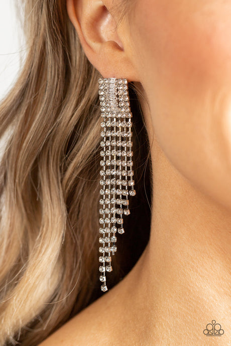Paparazzi ~ A-Lister Affirmations ~ White Post Earrings