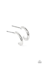 Load image into Gallery viewer, Paparazzi ~ Skip the Small Talk ~ Silver Hoop Earrings