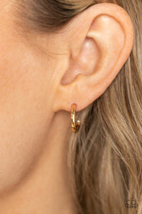 Paparazzi ~ Small-Scale Shimmer ~ Small Gold Hoop Earrings