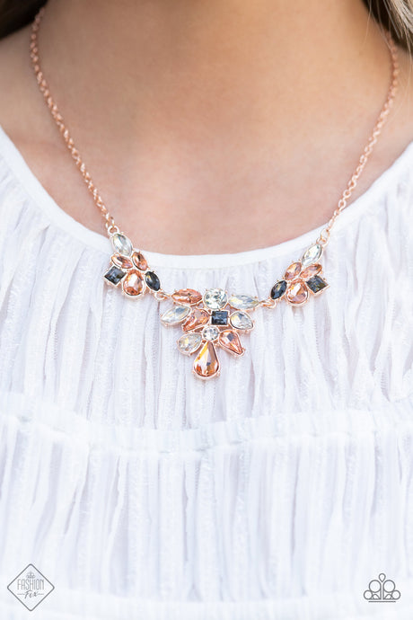 Paparazzi ~ Completely Captivated ~ Rose Gold Necklace Set (Fashion Fix Exclusive)