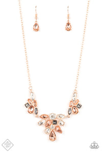 Paparazzi ~ Completely Captivated ~ Rose Gold Necklace Set (Fashion Fix Exclusive)