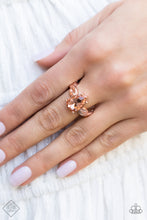 Load image into Gallery viewer, Paparazzi ~ Law of Attraction ~ Rose Gold Ring with Stretchy Band (Fashion Fix Exclusive)