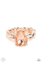 Load image into Gallery viewer, Paparazzi ~ Law of Attraction ~ Rose Gold Ring with Stretchy Band (Fashion Fix Exclusive)