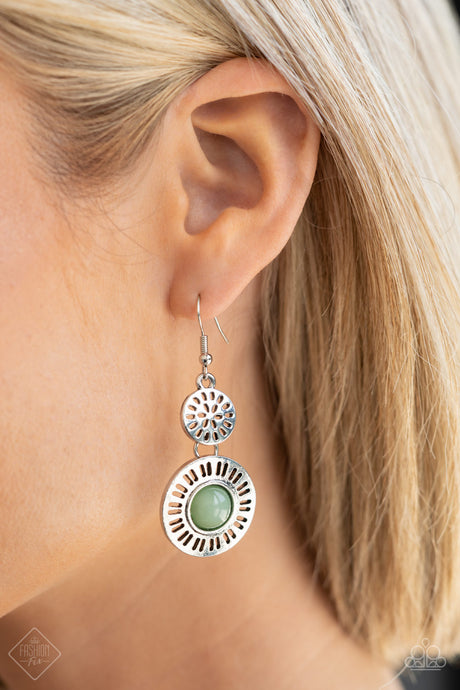 Paparazzi ~ Ocean Orchard ~ Green Earrings (Fashion Fix Exclusive)