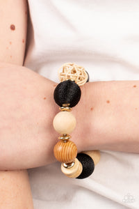 Paparazzi ~ Happily Homespun ~ Black Bracelet
