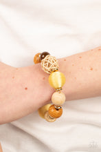 Load image into Gallery viewer, Paparazzi ~ Happily Homespun ~ Yellow Bracelet