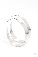 Load image into Gallery viewer, Paparazzi - Flat Out Fashionable - Silver Hoop Earrings
