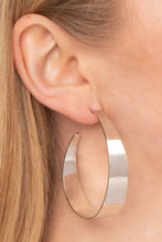 Load image into Gallery viewer, Paparazzi - Flat Out Fashionable - Silver Hoop Earrings