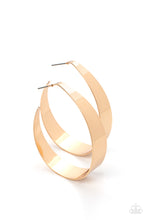 Load image into Gallery viewer, Paparazzi - Flat Out Fashionable - Gold Hoop Earrings