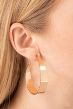 Load image into Gallery viewer, Paparazzi - Flat Out Fashionable - Gold Hoop Earrings